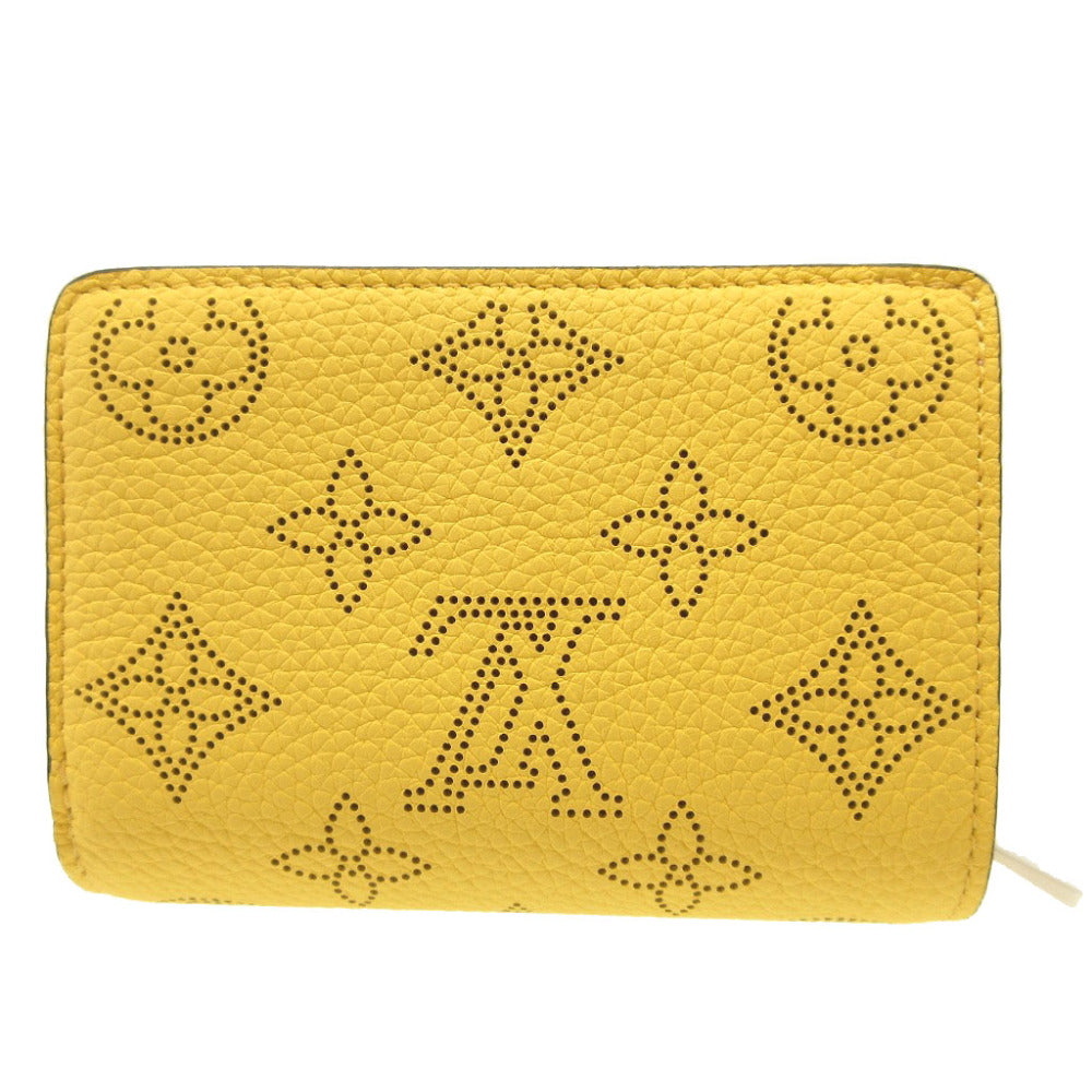 新品同様 ルイヴィトン M82502 モノグラムマヒナ ポルトフォイユ クレア コンパクトウォレット ジョーヌ ICチップ 財布 0074【中古】LOUIS VUITTON