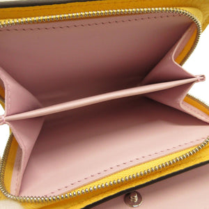 新品同様 ルイヴィトン M82502 モノグラムマヒナ ポルトフォイユ クレア コンパクトウォレット ジョーヌ ICチップ 財布 0074【中古】LOUIS VUITTON