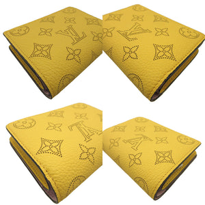 新品同様 ルイヴィトン M82502 モノグラムマヒナ ポルトフォイユ クレア コンパクトウォレット ジョーヌ ICチップ 財布 0074【中古】LOUIS VUITTON