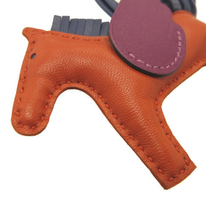 新品同様 エルメス ロデオペガサスPM Z刻印(2021年製) アニューミロ カーネリアン アネモネ ブルーサフィール バッグチャーム キーホルダー 0081【中古】HERMES