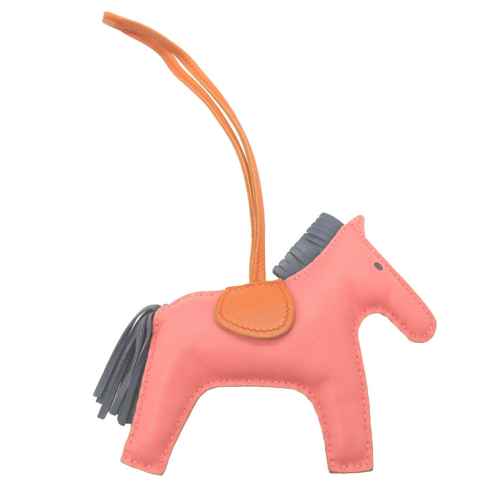 エルメス ロデオチャームMM アニューミロ ローズアザレ ブルードマルト ポルナリン バッグチャーム キーホルダー 0082【中古】HERMES