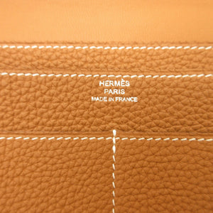 未使用 エルメス ドゴンGM トゴ ゴールド Y刻印(2020年製) 長財布 財布 コインケース カードケース 0086【中古】HERMES