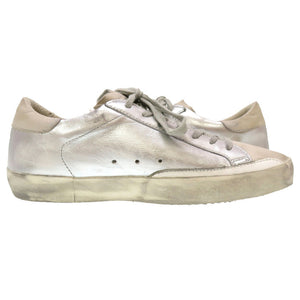 未使用 ゴールデングース スーパースター ラバー レザー シルバー サイズ40 スカーニー 靴 0104 【中古】 GOLDEN GOOSE メンズ