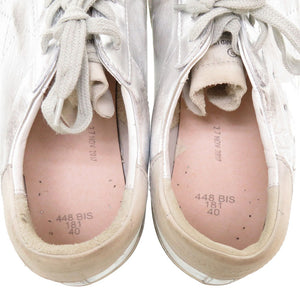 未使用 ゴールデングース スーパースター ラバー レザー シルバー サイズ40 スカーニー 靴 0104 【中古】 GOLDEN GOOSE メンズ