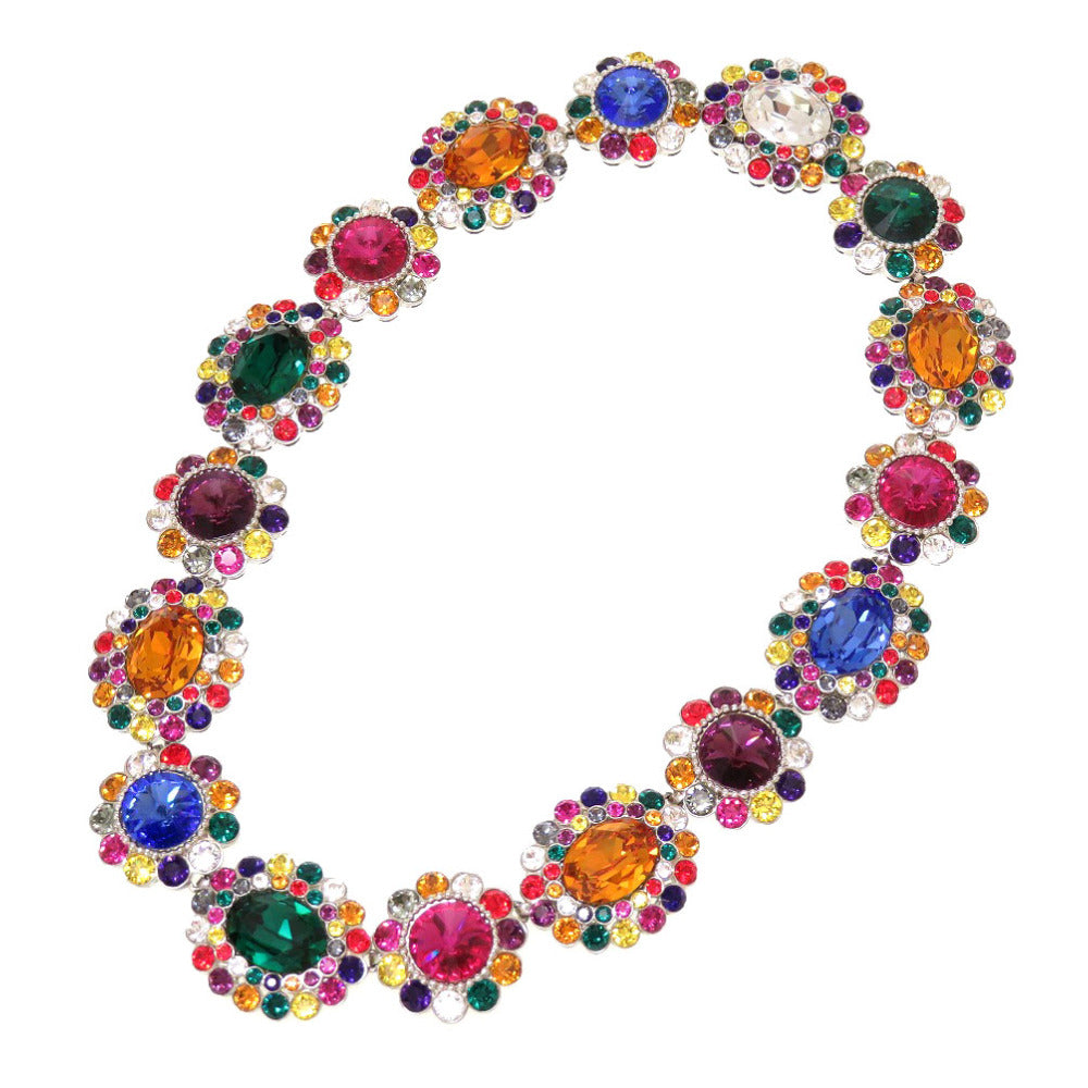 新品同様 ミュウミュウ マルチカラー ストーン ネックレス アクセサリー 0106 【中古】 MIUMIU レディース