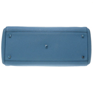 モワナ ポリーヌ ポーリーヌ レザー ブルー 2WAYハンドバッグ バッグ 青 0107 【中古】 MOYNAT