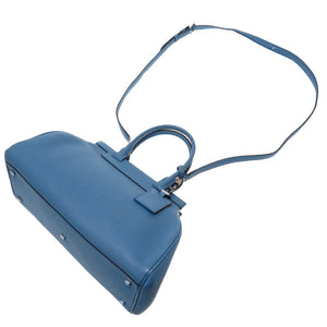 モワナ ポリーヌ ポーリーヌ レザー ブルー 2WAYハンドバッグ バッグ 青 0107 【中古】 MOYNAT