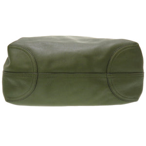 美品 デルボー Givry With Me PM レザー カーキ ワンショルダーバッグ バッグ 緑 0109 【中古】 DELVAUX