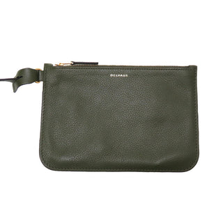 美品 デルボー Givry With Me PM レザー カーキ ワンショルダーバッグ バッグ 緑 0109 【中古】 DELVAUX