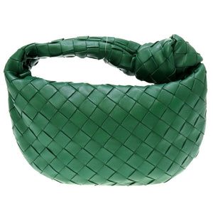 新品同様 ボッテガヴェネタ ミニジョディ レザー グリーン ハンドバッグ バッグ 緑 0112 【中古】 BOTTEGAVENETA