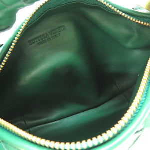 新品同様 ボッテガヴェネタ ミニジョディ レザー グリーン ハンドバッグ バッグ 緑 0112 【中古】 BOTTEGAVENETA