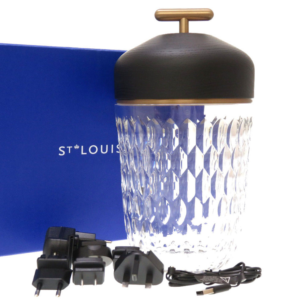 未使用 サンルイ フォリア ポータブルランプ ウッド ガラス ブラック フロアランプ 0119 【中古】 SAINT LOUIS