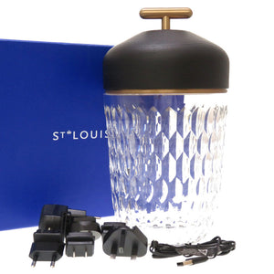 未使用 サンルイ フォリア ポータブルランプ ウッド ガラス ブラック フロアランプ 0119 【中古】 SAINT LOUIS