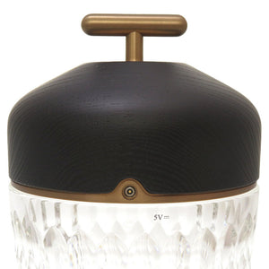 未使用 サンルイ フォリア ポータブルランプ ウッド ガラス ブラック フロアランプ 0119 【中古】 SAINT LOUIS