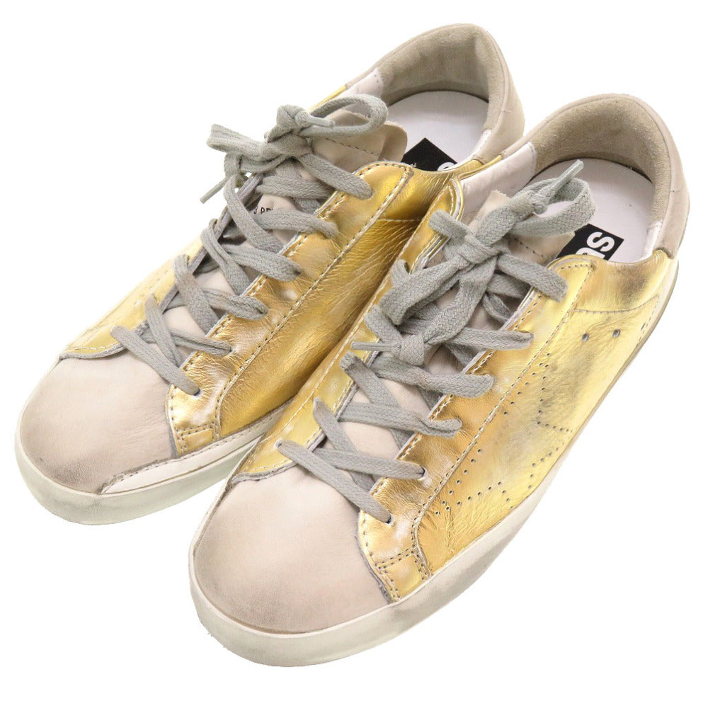 未使用 ゴールデングース スーパースター レザー ゴールド サイズ36 スニーカー 靴 0123 【中古】 GOLDEN GOOSE