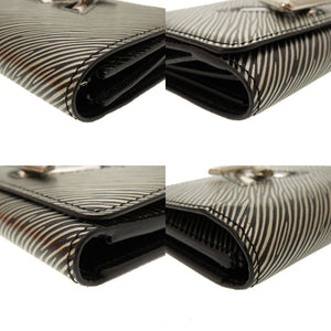 新品同様 ルイ ヴィトン エピ ポルトフォイユ ツイスト プラティーヌ M62055 三つ折り財布 財布 シルバー LV 0126 【中古】 LOUIS VUITTON