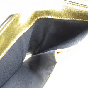 新品同様 フェンディ 8M0419 レザー ゴールド金具 ゴールド 二つ折り財布 ミディアム ウォレット 0132【中古】FENDI