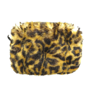 未使用 メゾンマルジェラ グラムスラム チェーンショルダーフェイクファー レザー ゴールド金具 レオパード ブラウン ショルダーバッグ 0134【中古】Maison Margiela