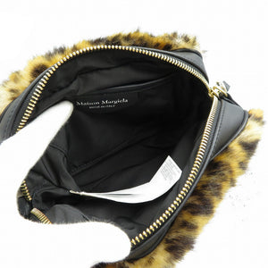 未使用 メゾンマルジェラ グラムスラム チェーンショルダーフェイクファー レザー ゴールド金具 レオパード ブラウン ショルダーバッグ 0134【中古】Maison Margiela