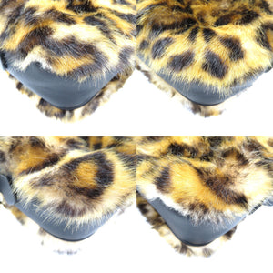 未使用 メゾンマルジェラ グラムスラム チェーンショルダーフェイクファー レザー ゴールド金具 レオパード ブラウン ショルダーバッグ 0134【中古】Maison Margiela