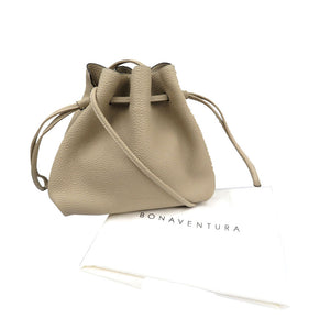 未使用 ボナベンチュラ ノア BDPT2-GG カーフ グレージュ グレー ショルダーバッグ 0138【中古】BONAVENTURA