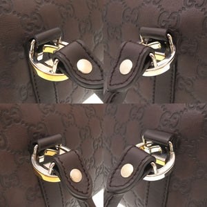 グッチ グッチシマ レザー ブラウン GG 232958 ミニボストンバッグ バッグ 茶 0141 【中古】 GUCCI