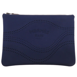 未使用 エルメス ネオバン MM ネイビー ポリエステル ポリウレタン ポリアミド クラッチバッグ バッグ 紺 0144 【中古】 HERMES