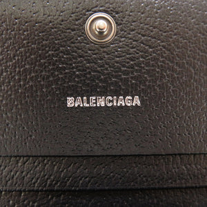 新品同様 グッチ × バレンシアガ ザ ハッカー キャンバス レザー グレー 680385 二つ折り財布 財布 黒 0146 【中古】 GUCCI