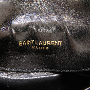 美品 サンローラン パリ レザー ブラック ゴールド金具 612 808 コインケース カードケース 黒 0147 【中古】 SAINT LAURENT PARIS