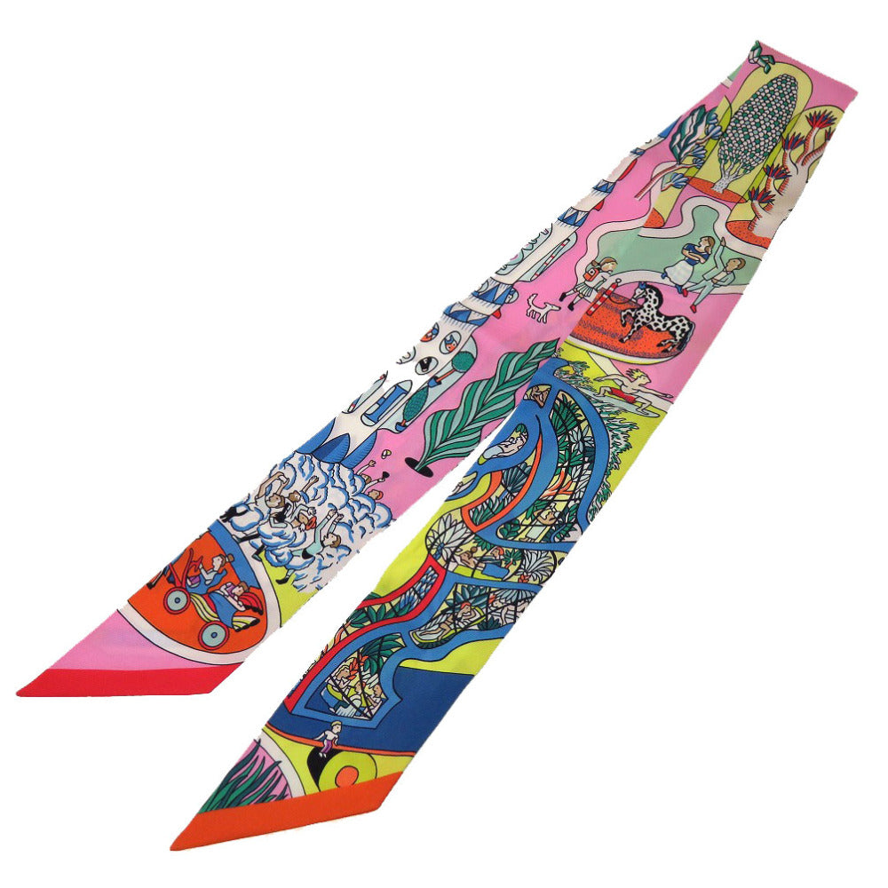 美品 エルメス ツイリー 万博博覧会 Exposition Universelle シルク ローズ スカーフ 0153 【中古】 HERMES