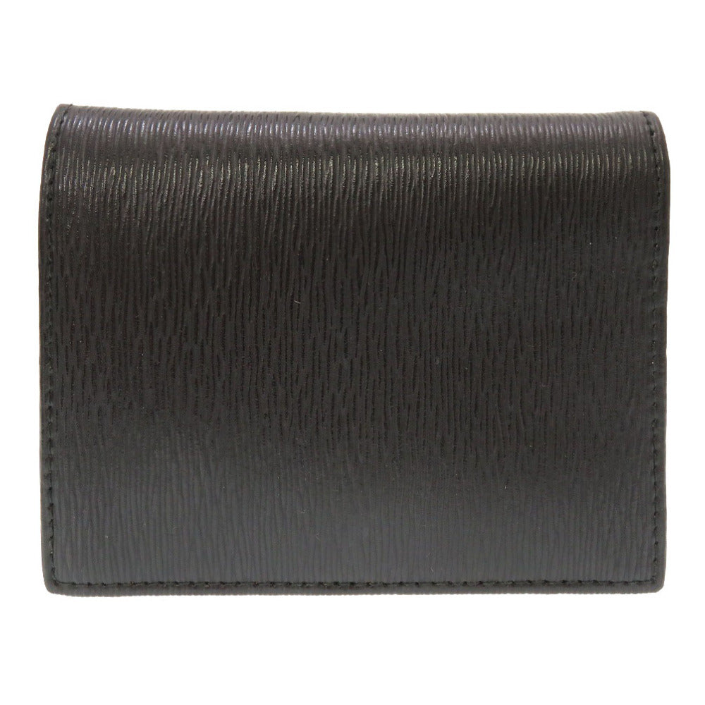 新品同様 プラダ サフィアーノ レザー ブラック ロゴ 1MV204 二つ折り財布 財布 黒 0155 【中古】 PRADA メンズ