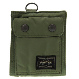 未使用 ポーター ナイロン カーキ 二つ折り財布 財布 0161 【中古】 PORTER メンズ