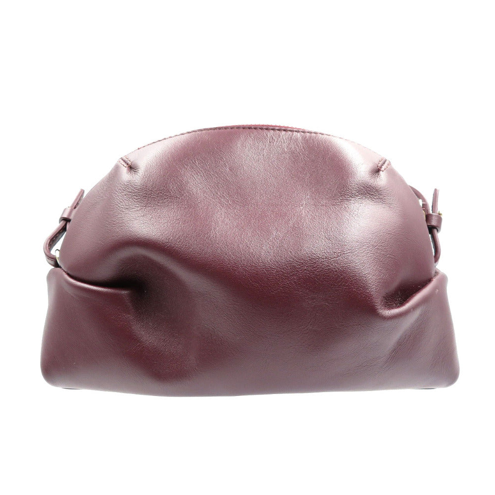 新品同様 クロエ JUDY レザー ゴールド金具 バーガンディ ショルダーバッグ 0165【中古】Chloe