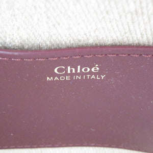 新品同様 クロエ JUDY レザー ゴールド金具 バーガンディ ショルダーバッグ 0165【中古】Chloe