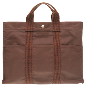 美品 エルメス エールライン トート MM キャンバス ブラウン トートバッグ バッグ 茶 0167 【中古】 HERMES メンズ
