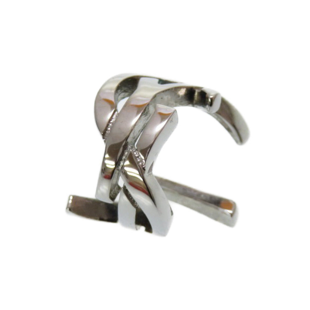 美品 イヴ サンローラン イヤーカフ ロゴ シルバー アクセサリー 0176 【中古】 YVES SAINT LAURENT