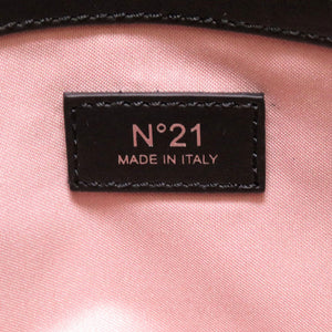 美品 ヌメロ ヴェントゥーノ N°21 レザー ファー ブラック ハンドバッグ バッグ 黒 0178 【中古】NUMERO VENTUNO