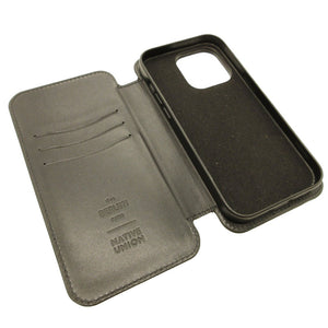 美品 ベルルッティ カリグラフィ 手帳型 ヴェネチアンレザー レザー ブルー 青 スマホケース iPhoneカバー 0001【中古】BERLUTI