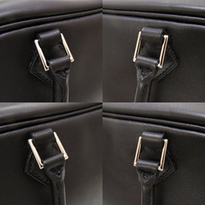 新品同様 エルメス ミニプリュム ヴォースイフト ブラック シルバー金具 A刻印(2017年製) ハンドバッグ バッグ 黒 0002 【中古】 HERMES プリュム20