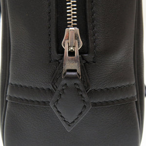 新品同様 エルメス ミニプリュム ヴォースイフト ブラック シルバー金具 A刻印(2017年製) ハンドバッグ バッグ 黒 0002 【中古】 HERMES プリュム20