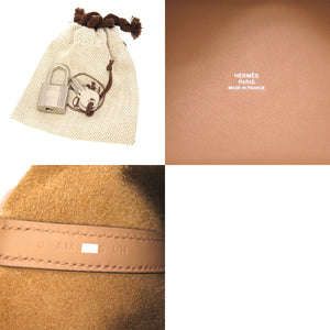 未使用 エルメス ピコタンロック マイクロ ラッキーデイジー ヴォースイフト チャイ ローズ ブラン シルバー金具 U刻印(2022年製) ハンドバッグ バッグ 茶 0007 【中古】 HERMES