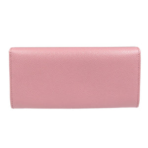 未使用 ブルガリ ロゴクリップ 282870 レザー ゴールド金具 ピンク 長財布 0012【中古】BVLGARI