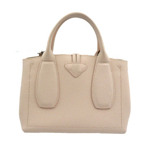 新品同様 ロンシャン ロゾ トップハンドル S 2WAY カーフ シルバー金具 ピンク ハンドバッグ ショルダーバッグ 0014【中古】LONGCHAMP