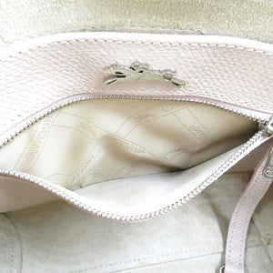 新品同様 ロンシャン ロゾ トップハンドル S 2WAY カーフ シルバー金具 ピンク ハンドバッグ ショルダーバッグ 0014【中古】LONGCHAMP