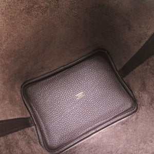 未使用 エルメス ピコタンロックPM トリヨンクレマンス マカサ― ゴールド金具 U刻印(2022年製) ハンドバッグ バッグ 茶 0016 【中古】 HERMES