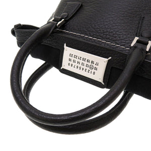 新品同様 メゾン マルジェラ 5AC マイクロ レザー ブラック S56WG0081 2WAY ハンドバッグ バッグ 黒 0021 【中古】 Maison Margiela