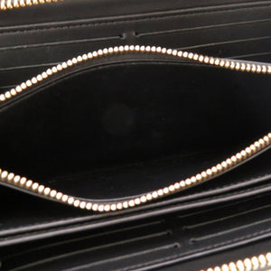 美品 ルイ ヴィトン モノグラム エンボス ジッピーウォレット ブラック ラムレザー M81510 ラウンドファスナー 長財布 財布 黒 LV 0035 【中古】 LOUIS VUITTON