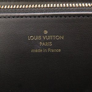 美品 ルイ ヴィトン モノグラム エンボス ジッピーウォレット ブラック ラムレザー M81510 ラウンドファスナー 長財布 財布 黒 LV 0035 【中古】 LOUIS VUITTON