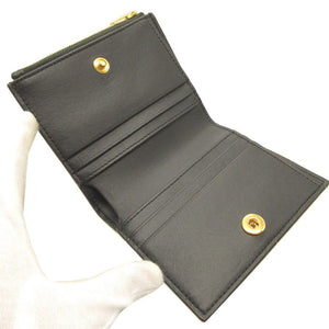 新品同様 マルベリー コンパクトウォレット レザー グリーン 緑 2つ折り財布 財布 0048【中古】Mulberry