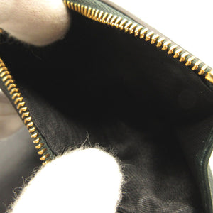 新品同様 マルベリー コンパクトウォレット レザー グリーン 緑 2つ折り財布 財布 0048【中古】Mulberry